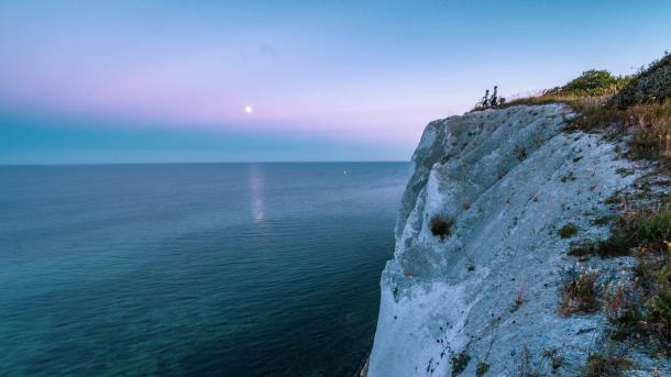 Cyklister ved Møns Klint.